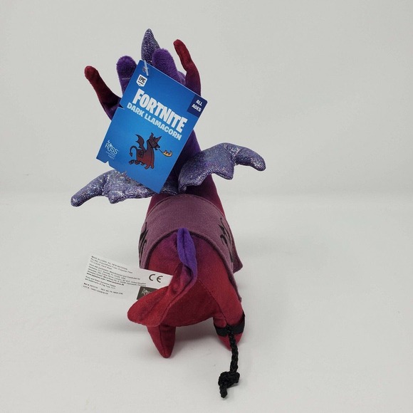 Fortnite Dark Llamacorn 9" Pegasus Unicorn Purple Stuffies Soft Toy Softie NWT - Picture 3 of 6